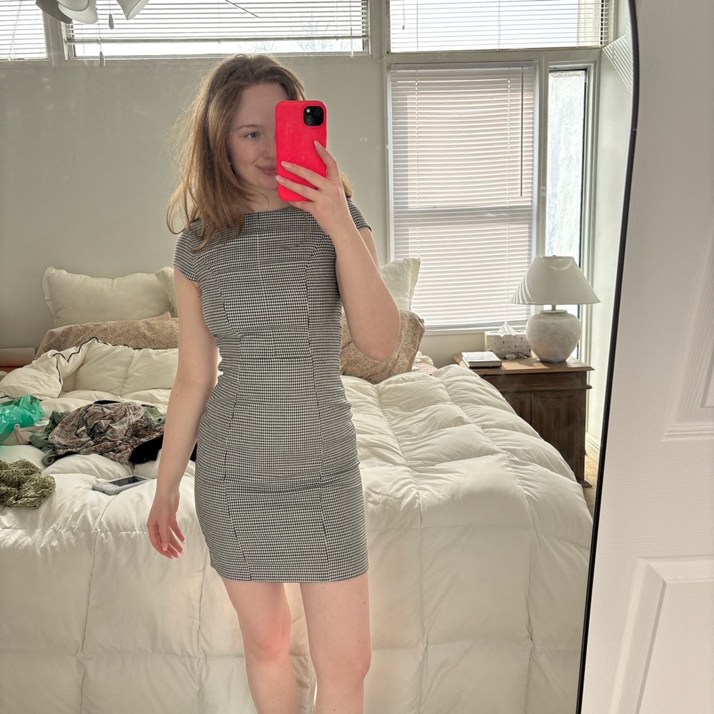 H&M Classic Black and White Checkered Dress